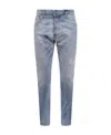 Dsquared2 Logo-patch Tapered-leg Jeans In Gray