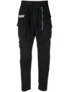 Dsquared2 Logo-patch Tapered Trousers In Black