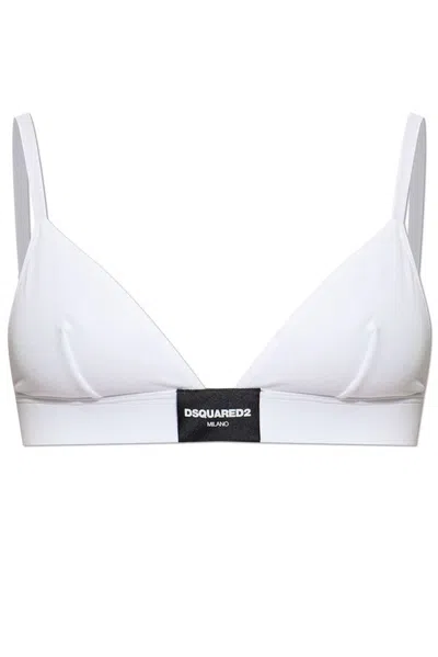 Dsquared2 Logo Bra In White