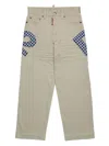 Dsquared2 Logo-patch Trousers In Neutrals