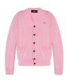 Dsquared2 Logo Patch V-neck Cardigan In Pink