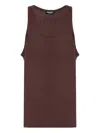 Dsquared2 Logo-patch Vest In Brown