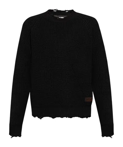 DSQUARED2 DSQUARED2 DISTRESSED KNIT JUMPER