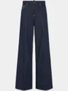 Dsquared2 Logo-patch Wide-leg Jeans In Blue