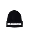Dsquared2 Wool Logo Hat In Black