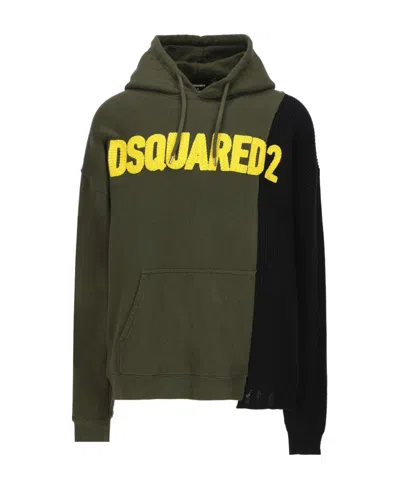DSQUARED2 DSQUARED2 PANELLED DRAWSTRING HOODIE