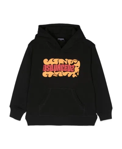 Dsquared2 Logo Pattern Sweater In Black