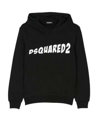 Dsquared2 Logo Pattern Sweater In Black