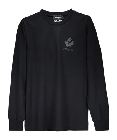 Dsquared2 Logo Pattern Sweater In Black