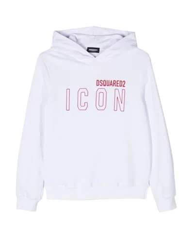 Dsquared2 Logo Pattern Sweater In White