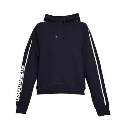 DSQUARED2 LOGO-PIRINTED DRAWSTRING HOODIE