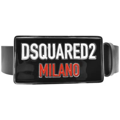 Dsquared2 Logo Plaque Belt Black