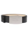 Dsquared2 Logo Engraved Buckle Belt In Nero/palladium