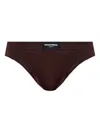 Dsquared2 Logo-plaque Briefs In Brown