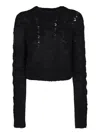 Dsquared2 Cropped Knit Pullover Long Sleeves