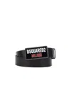 Dsquared2 Logo-plaque Buckle Belt In Black