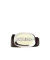 Dsquared2 Dsquared Women Brown Leather Belt In White