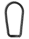 Dsquared2 Logo-plaque Chain-link Necklace In Black