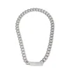 Dsquared2 Logo Plaque Chain-link Necklace In Gray