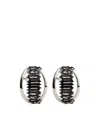 Dsquared2 Logo-plaque Clip-on Earrings In Silver