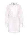 Dsquared2 Logo-plaque Cotton Shirt Dress In White