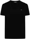 Dsquared2 Logo-plaque Cotton T-shirt In Black