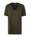 Dsquared2 Logo-plaque Cotton T-shirt In Black
