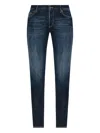 Dsquared2 Logo-plaque Cropped Jeans In Blue