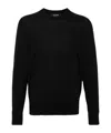 Dsquared2 Logo-plaque Fine-knit Jumper In Black