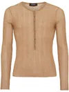 Dsquared2 Logo-plaque Fine-knit Jumper In Neutrals