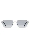 Dsquared2 Logo-plaque Geometric Sunglasses In Gray