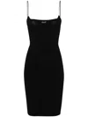 Dsquared2 Logo-plaque Knit Minidress In Black