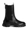 Dsquared2 Leather D2 Statement Chelsea Booties In Black