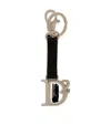 Dsquared2 Logo-plaque Leather Keyring In Nude