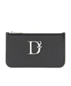 Dsquared2 Logo-plaque Leather Purse In Black