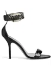 Dsquared2 Logo-plaque Leather Sandals In Black