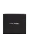 Dsquared2 Logo-plaque Leather Wallet In Black