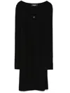 Dsquared2 Logo-plaque Midi Dress In 黑色