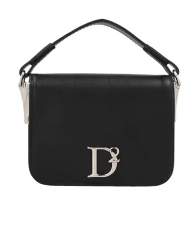 Dsquared2 Logo-plaque Mini Bag In Black