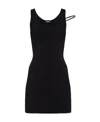 Dsquared2 Logo Plaque Mini Dress In Black