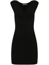 Dsquared2 Logo-plaque Mini Dress In Black