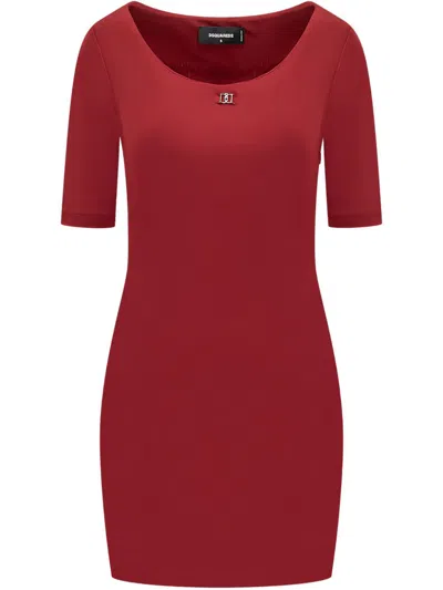 DSQUARED2 LOGO-PLAQUE MINI DRESS