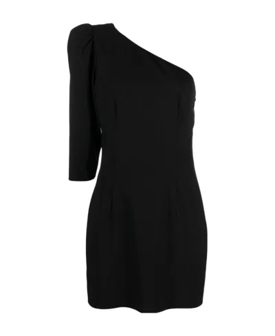 Dsquared2 Logo-plaque One-shoulder Dress In Black