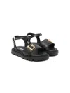 Dsquared2 Logo-plaque Sandals In Black