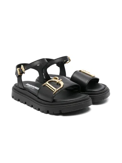 DSQUARED2 LOGO-PLAQUE SANDALS