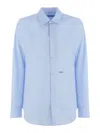 Dsquared2 Logo Plaque Shirt In Azul Claro