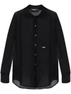 Dsquared2 Logo-plaque Shirt In Black