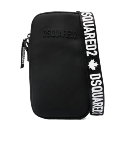 Dsquared2 Logo-plaque Shoulder Bag In Black