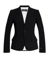 Dsquared2 Logo-plaque Single-breasted Blazer In Black