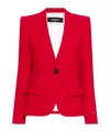 Dsquared2 Logo-plaque Single-breasted Blazer In Red
